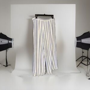 Sadie & Sage Women's‎ White And Blue Size Large Casual Summer Capri